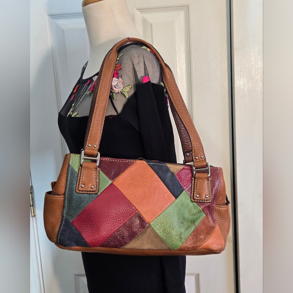 Fossil Classic Patchwork Leather Shoulder Bag - image 1
